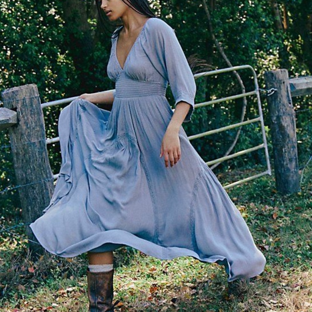 Elegant light grey Maxi Dress